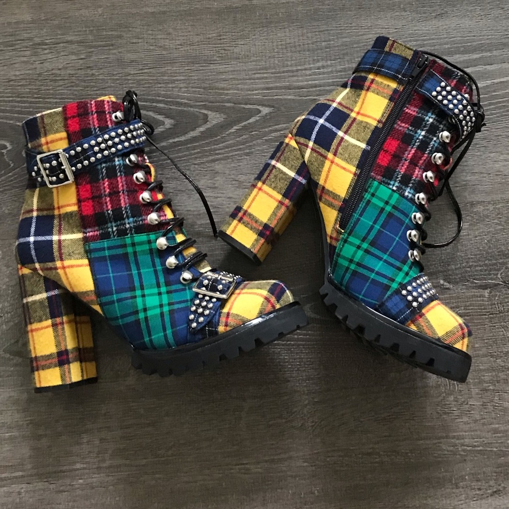 Jeffrey Campbell Plaid Lilith 2 Boots